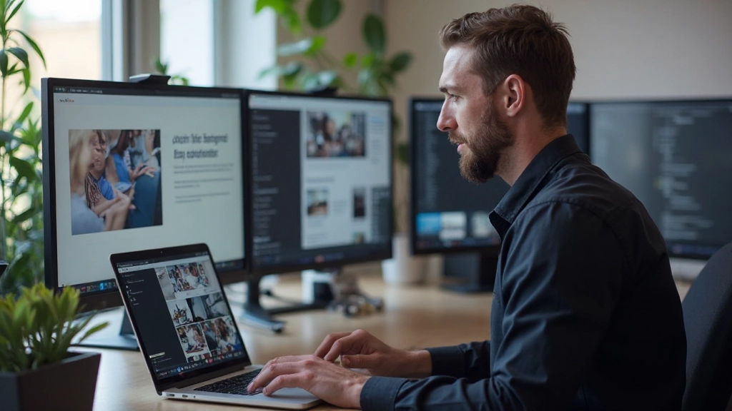 Professionele afbeelding van responsief webdesign op meerdere apparaten met CSS media queries